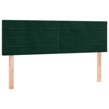 vidaXL Kopfteile 2 Stk. Dunkelgrün 72x5x78/88 cm Samt