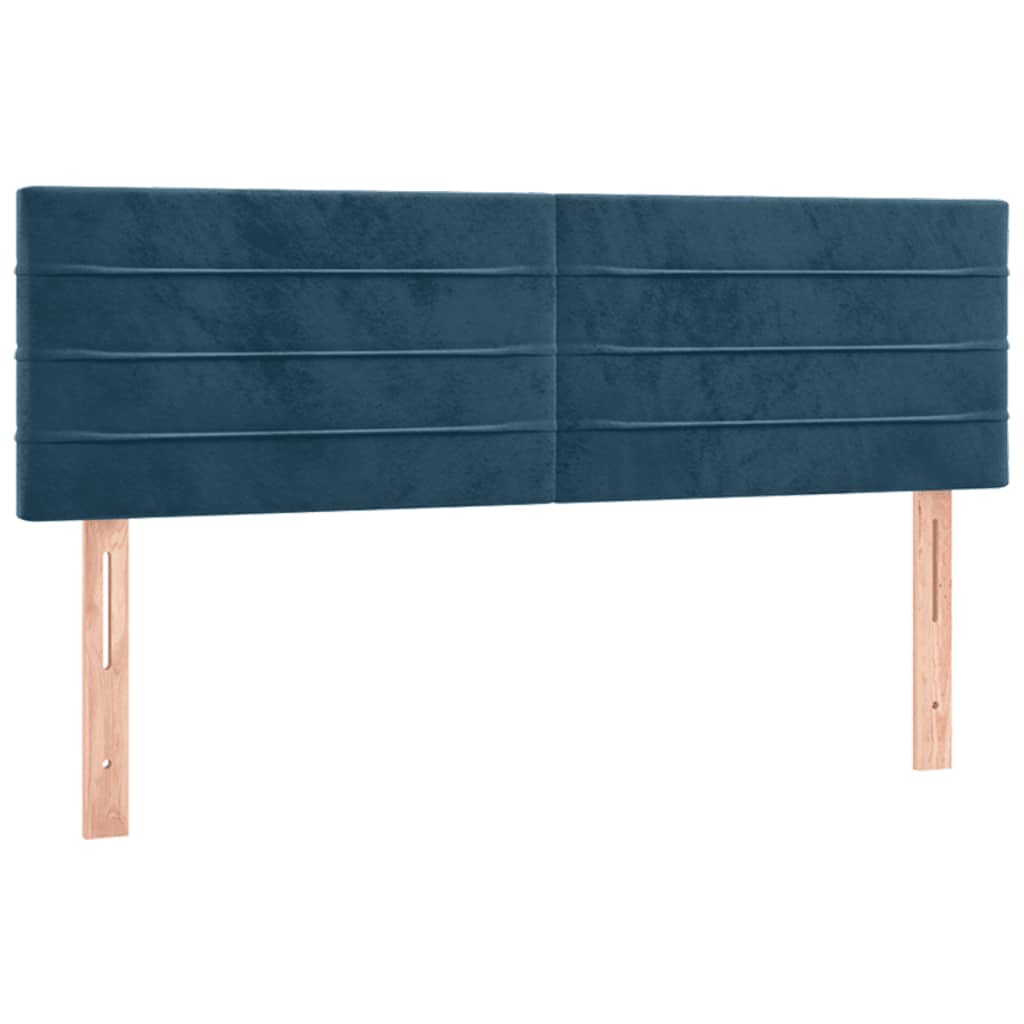 vidaXL Kopfteile 2 Stk. Dunkelblau 72x5x78/88 cm Samt