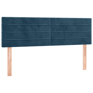 vidaXL Kopfteile 2 Stk. Dunkelblau 72x5x78/88 cm Samt
