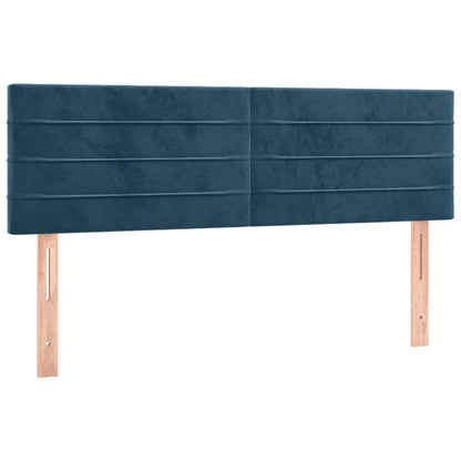 vidaXL Kopfteile 2 Stk. Dunkelblau 72x5x78/88 cm Samt