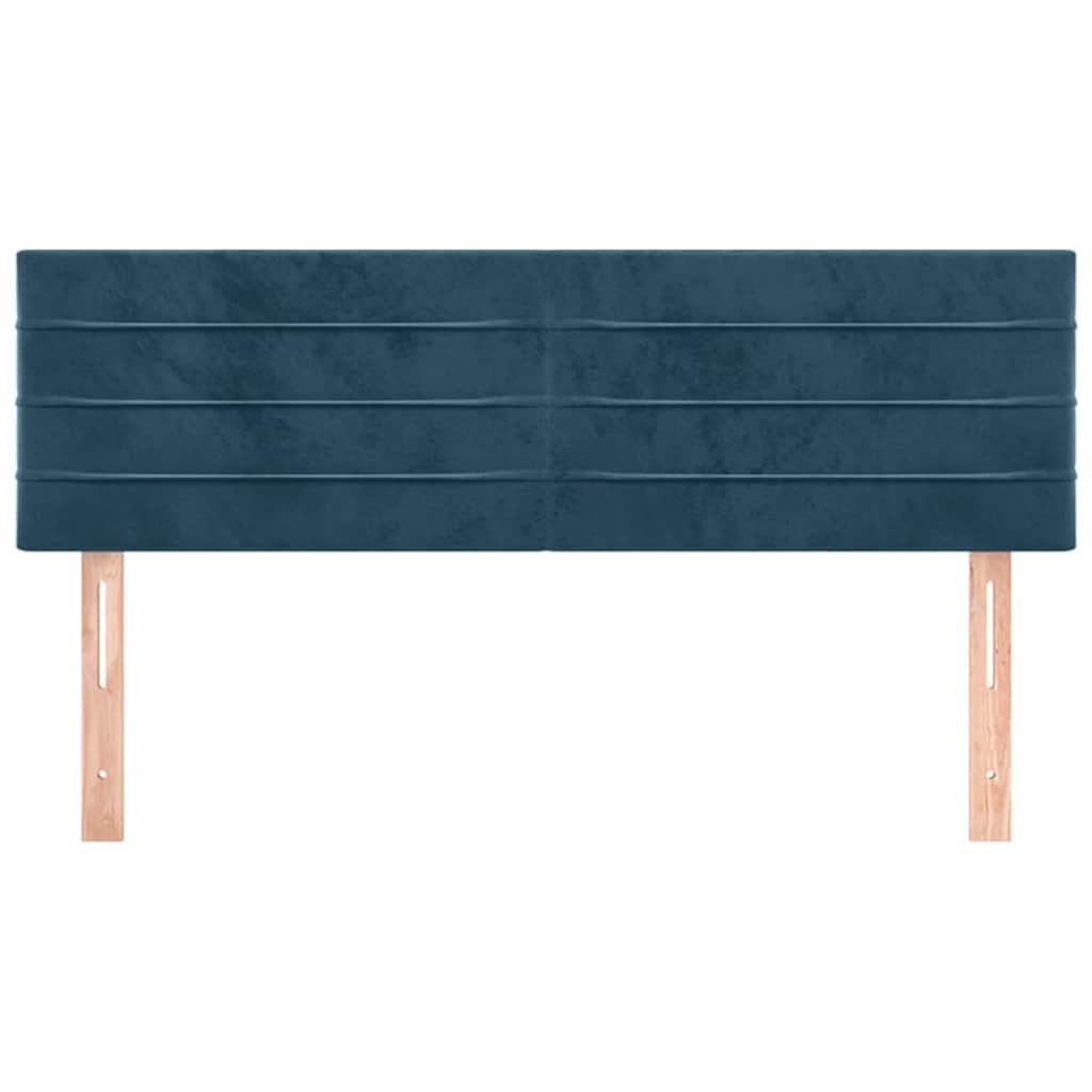 vidaXL Kopfteile 2 Stk. Dunkelblau 72x5x78/88 cm Samt