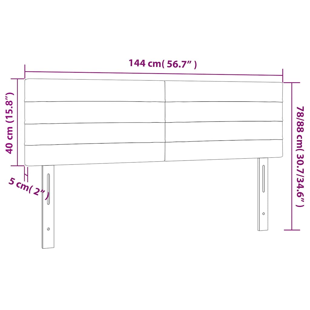 vidaXL Kopfteile 2 Stk. Dunkelblau 72x5x78/88 cm Samt