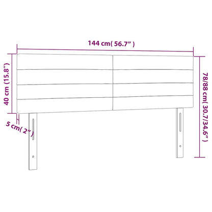 vidaXL Kopfteile 2 Stk. Dunkelblau 72x5x78/88 cm Samt