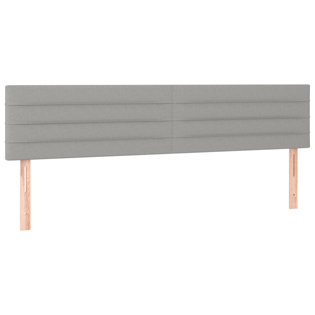 vidaXL Kopfteile 2 Stk. Hellgrau 80x5x78/88 cm Stoff