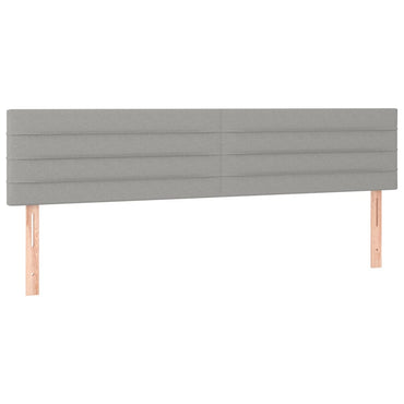 vidaXL Kopfteile 2 Stk. Hellgrau 80x5x78/88 cm Stoff