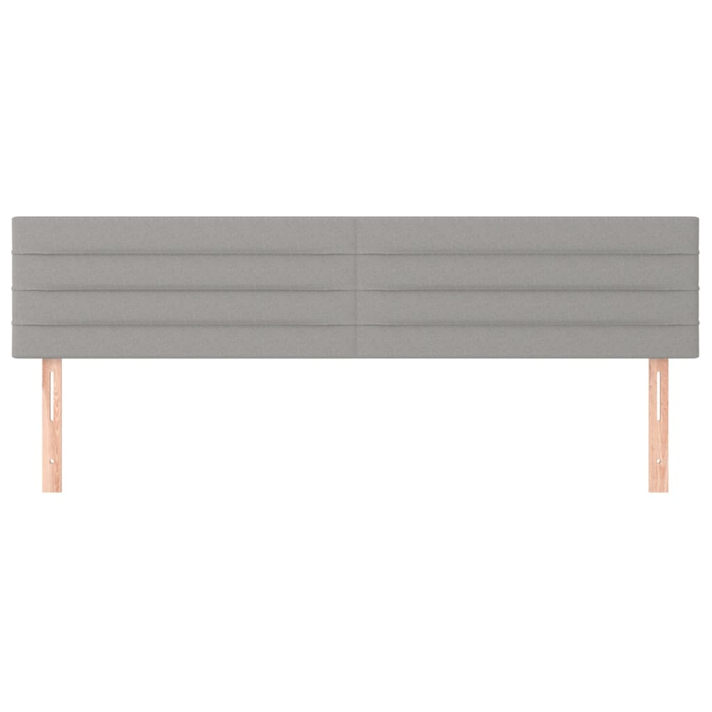 vidaXL Kopfteile 2 Stk. Hellgrau 80x5x78/88 cm Stoff