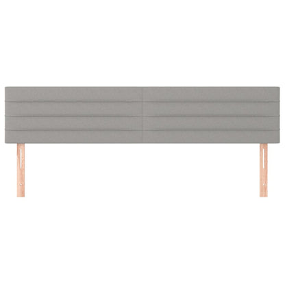 vidaXL Kopfteile 2 Stk. Hellgrau 80x5x78/88 cm Stoff