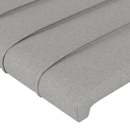 vidaXL Kopfteile 2 Stk. Hellgrau 80x5x78/88 cm Stoff
