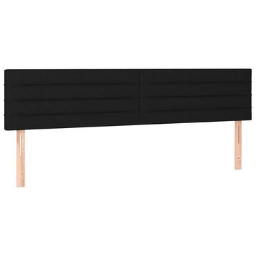 vidaXL Kopfteile 2 Stk. Schwarz 80x5x78/88 cm Stoff
