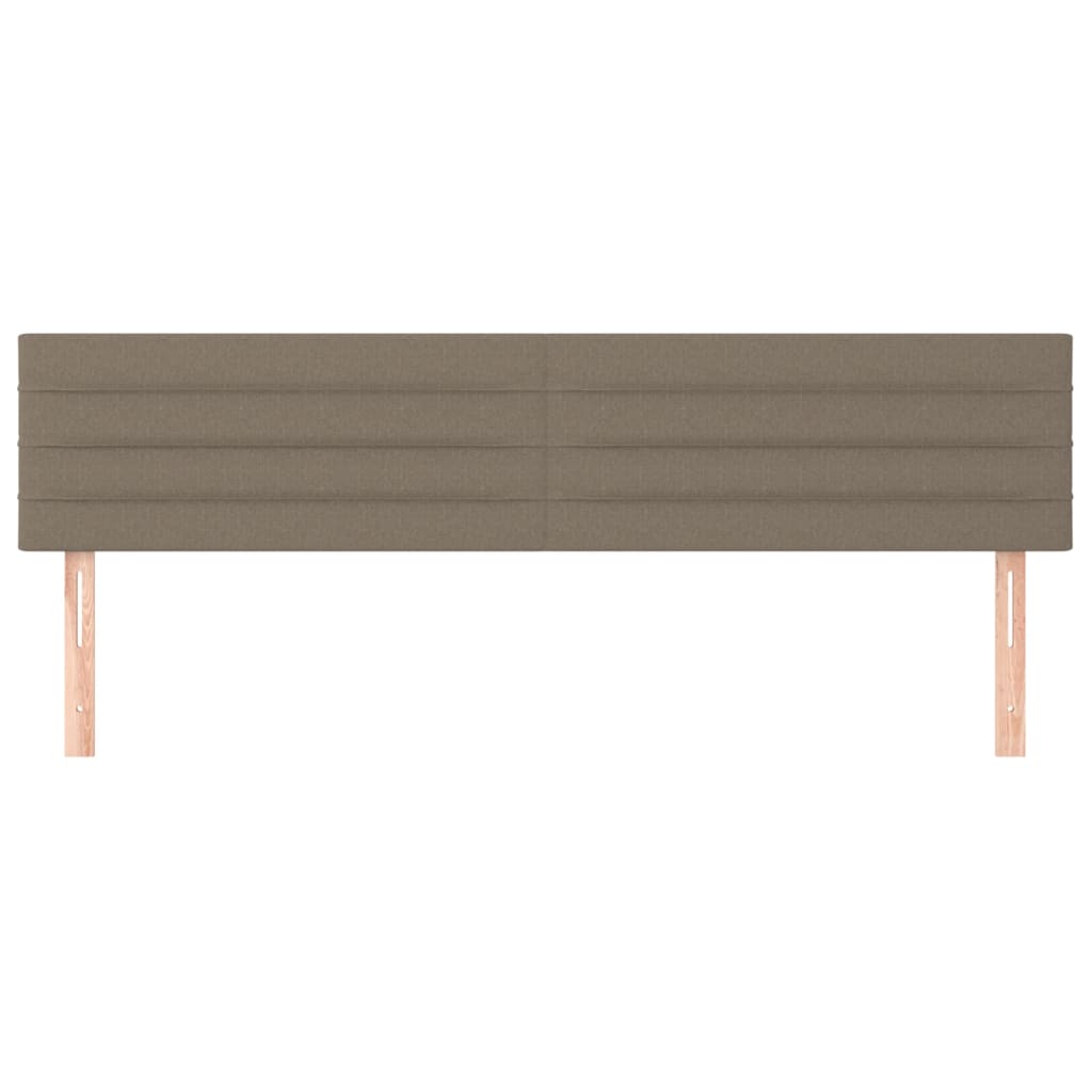 vidaXL Kopfteile 2 Stk. Taupe 80x5x78/88 cm Stoff