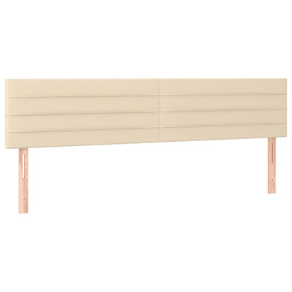 vidaXL Kopfteile 2 Stk. Creme 80x5x78/88 cm Stoff