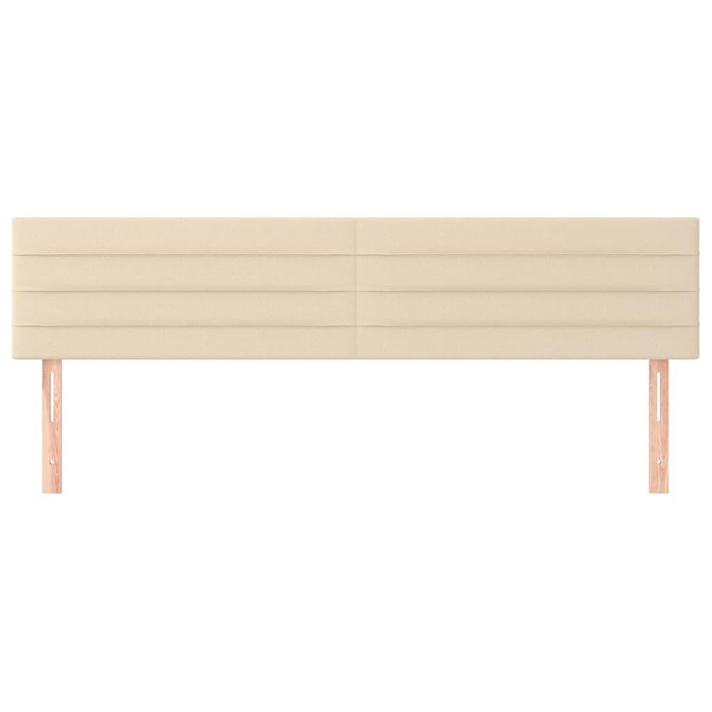 vidaXL Kopfteile 2 Stk. Creme 80x5x78/88 cm Stoff