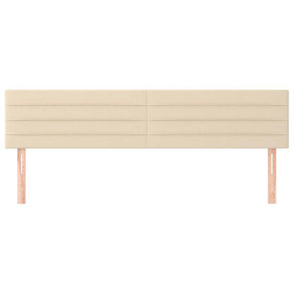 vidaXL Kopfteile 2 Stk. Creme 80x5x78/88 cm Stoff