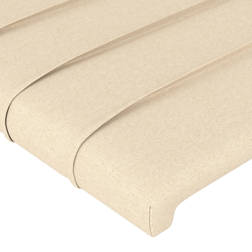 vidaXL Kopfteile 2 Stk. Creme 80x5x78/88 cm Stoff