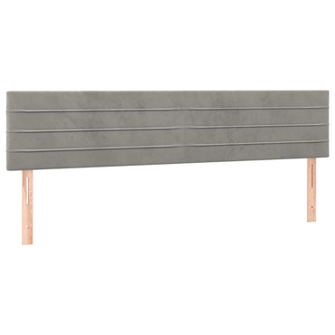 vidaXL Kopfteile 2 Stk. Hellgrau 80x5x78/88 cm Samt