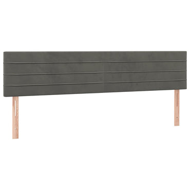 vidaXL Kopfteile 2 Stk. Dunkelgrau 80x5x78/88 cm Samt