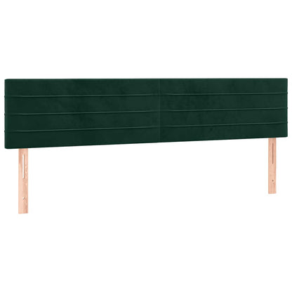 vidaXL Kopfteile 2 Stk. Dunkelgrün 80x5x78/88 cm Samt
