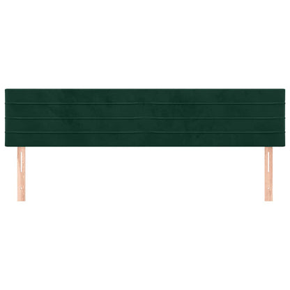 vidaXL Kopfteile 2 Stk. Dunkelgrün 80x5x78/88 cm Samt