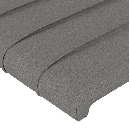 vidaXL Kopfteile 2 Stk. Dunkelgrau 90x5x78/88 cm Stoff
