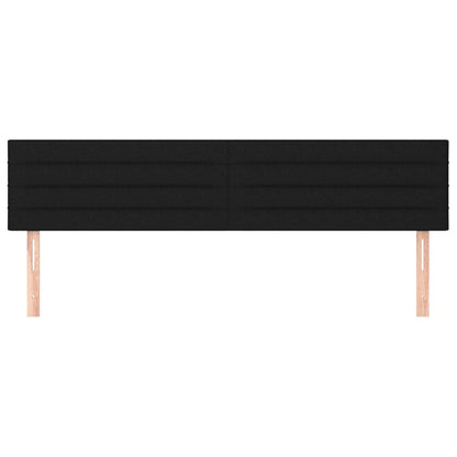 vidaXL Kopfteile 2 Stk. Schwarz 90x5x78/88 cm Stoff