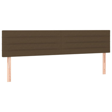 vidaXL Kopfteile 2 Stk. Dunkelbraun 90x5x78/88 cm Stoff