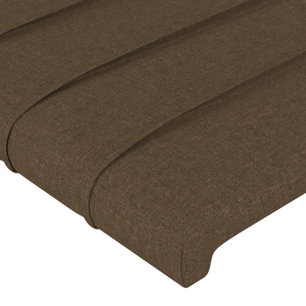 vidaXL Kopfteile 2 Stk. Dunkelbraun 90x5x78/88 cm Stoff
