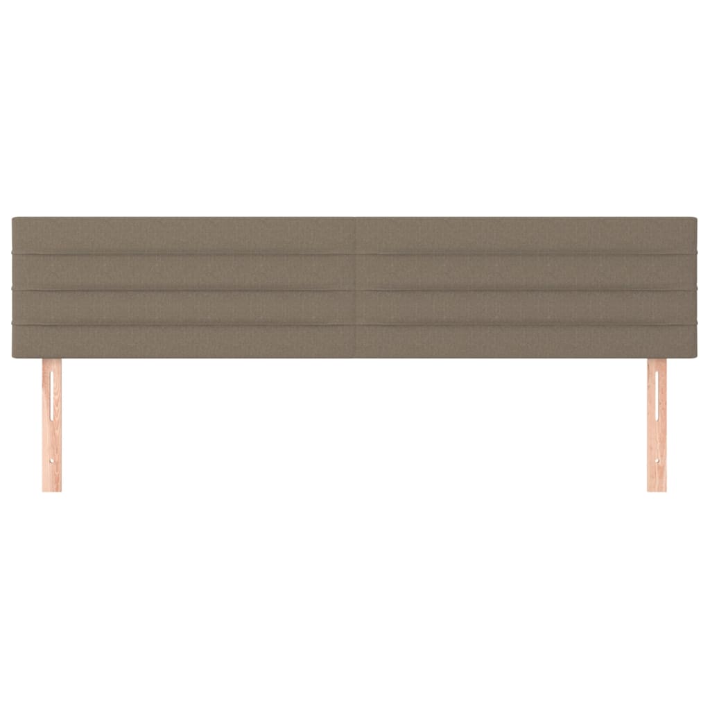 vidaXL Kopfteile 2 Stk. Taupe 90x5x78/88 cm Stoff