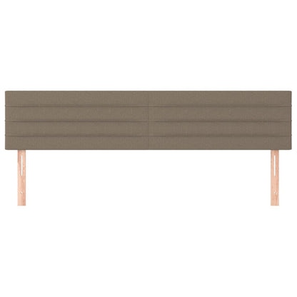 vidaXL Kopfteile 2 Stk. Taupe 90x5x78/88 cm Stoff