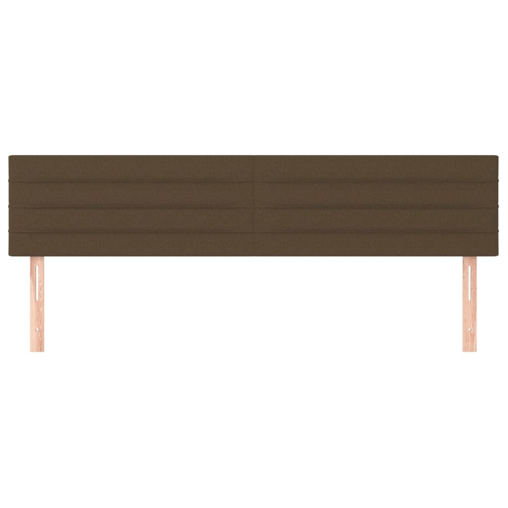 vidaXL Kopfteile 2 Stk. Dunkelbraun 100x5x78/88 cm Stoff