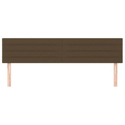 vidaXL Kopfteile 2 Stk. Dunkelbraun 100x5x78/88 cm Stoff