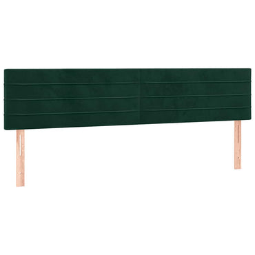vidaXL Kopfteile 2 Stk. Dunkelgrün 100x5x78/88 cm Samt