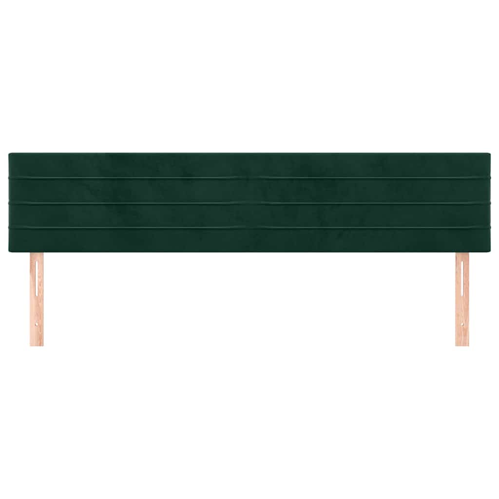 vidaXL Kopfteile 2 Stk. Dunkelgrün 100x5x78/88 cm Samt
