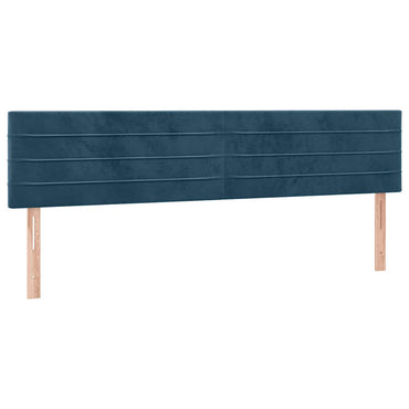 vidaXL Kopfteile 2 Stk. Dunkelblau 100x5x78/88 cm Samt