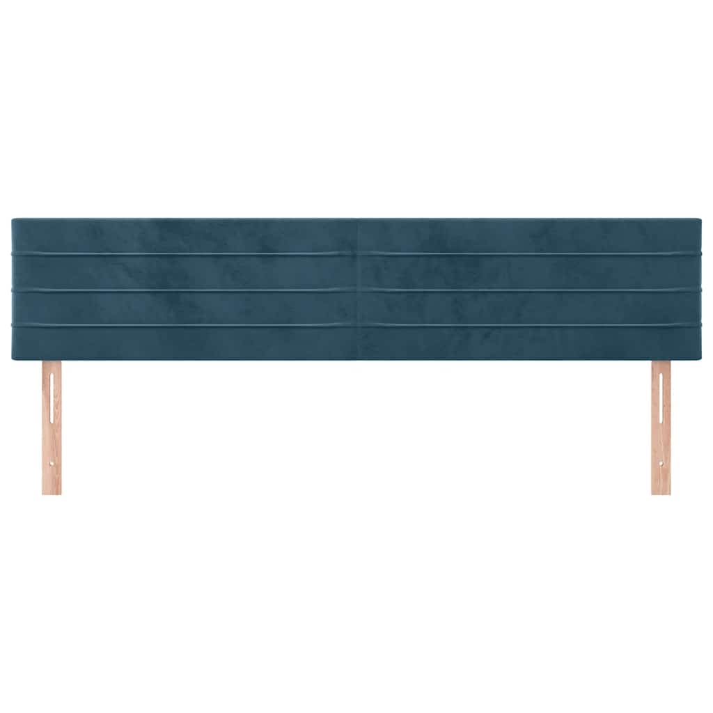 vidaXL Kopfteile 2 Stk. Dunkelblau 100x5x78/88 cm Samt