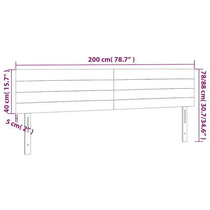 vidaXL Kopfteile 2 Stk. Dunkelblau 100x5x78/88 cm Samt