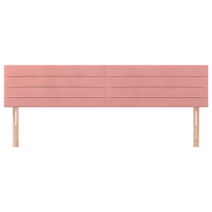 vidaXL Kopfteile 2 Stk. Rosa 100x5x78/88 cm Samt