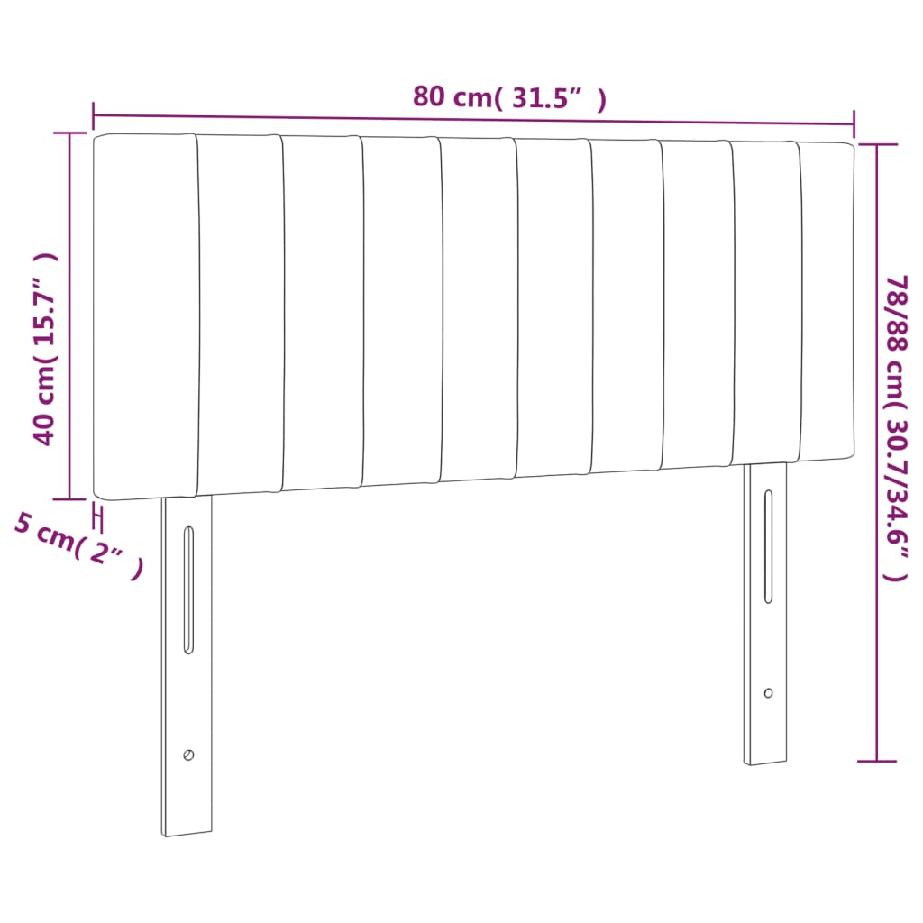 vidaXL Kopfteil Dunkelgrau 80x5x78/88 cm Stoff