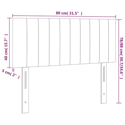 vidaXL Kopfteil Dunkelgrau 80x5x78/88 cm Stoff