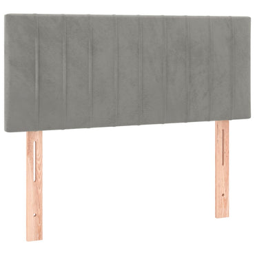 vidaXL Kopfteil Hellgrau 80x5x78/88 cm Samt