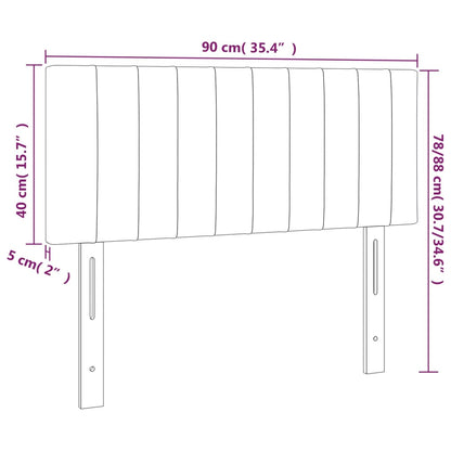 vidaXL Kopfteil Schwarz 90x5x78/88 cm Stoff