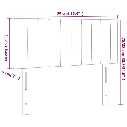 vidaXL Kopfteil Creme 90x5x78/88 cm Stoff
