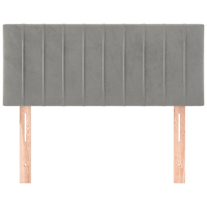vidaXL Kopfteil Hellgrau 90x5x78/88 cm Samt
