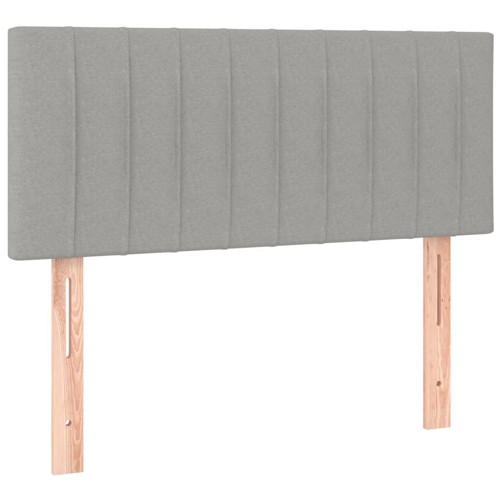 vidaXL Kopfteil Hellgrau 100x5x78/88 cm Stoff