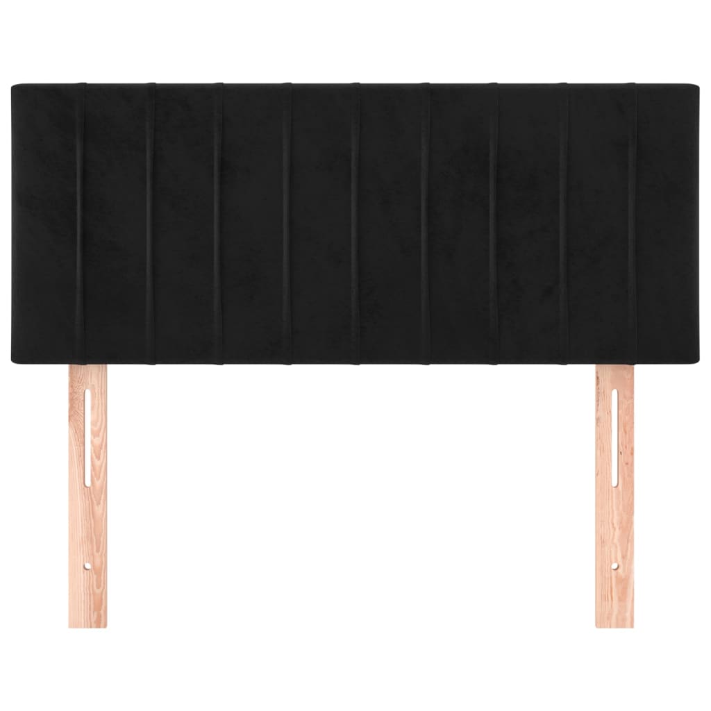 vidaXL Kopfteil Schwarz 100x5x78/88 cm Samt