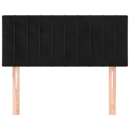 vidaXL Kopfteil Schwarz 100x5x78/88 cm Samt