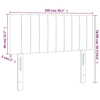 vidaXL Kopfteil Dunkelgrün 100x5x78/88 cm Samt