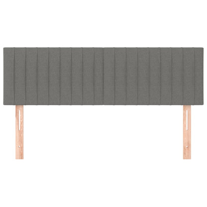 vidaXL Kopfteile 2 Stk. Dunkelgrau 72x5x78/88 cm Stoff