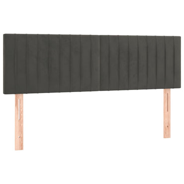 vidaXL Kopfteile 2 Stk. Dunkelgrau 72x5x78/88 cm Samt