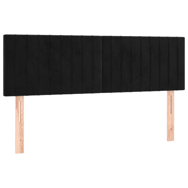 vidaXL Kopfteile 2 Stk. Schwarz 72x5x78/88 cm Samt