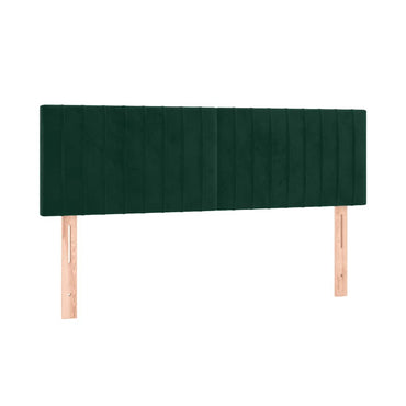 vidaXL Kopfteile 2 Stk. Dunkelgrün 72x5x78/88 cm Samt